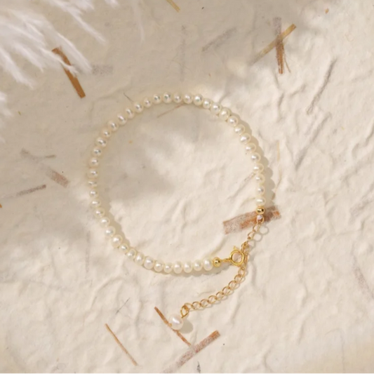 14K Gold Filled Handmade Pearl Bracelet