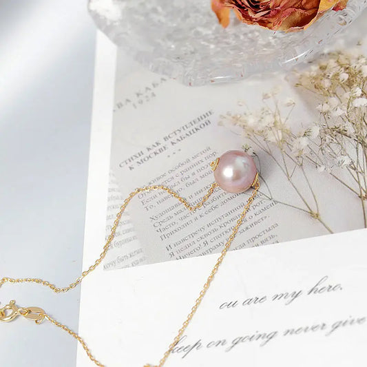 18K Gold Authentic Pearl Pendant