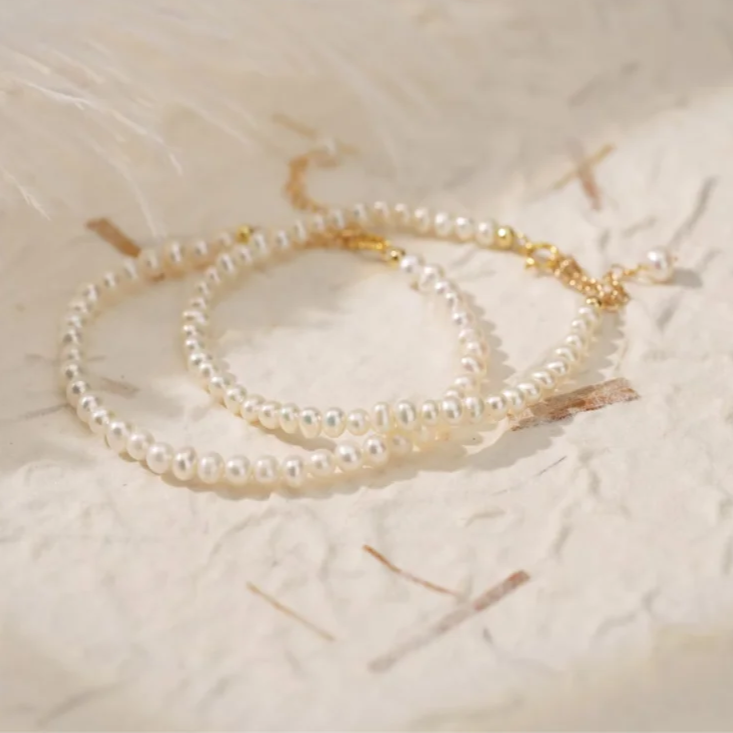 14K Gold Filled Handmade Pearl Bracelet
