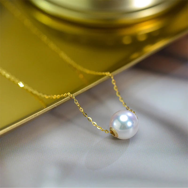 18K Gold Akoya Pearl Necklace
