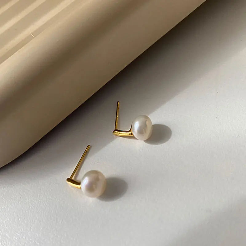 French Freshwater Pearl Earrings