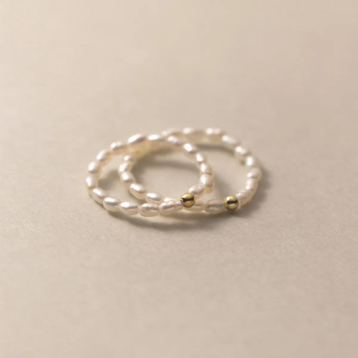 3-4mm Freshwater Pearl Elastic Ring - Purity Ring for Girls