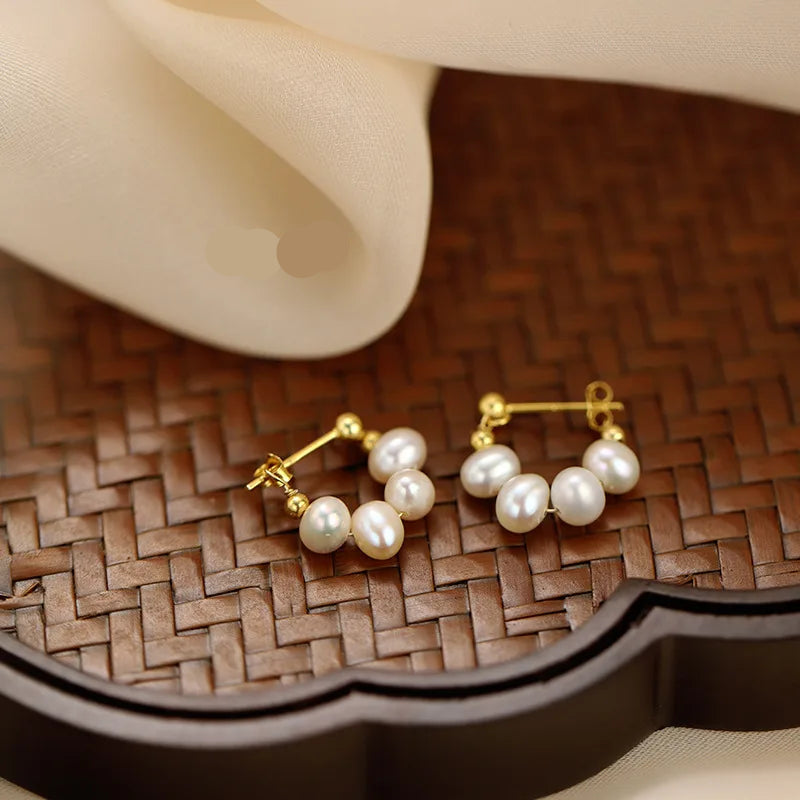 14K Gold filled Freshwater Pearl Stud Earrings
