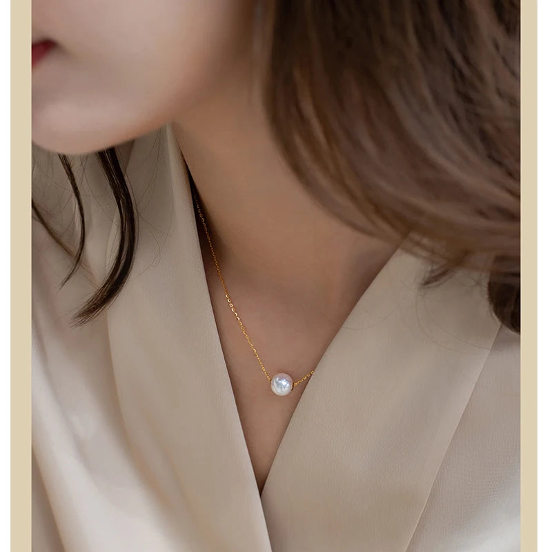 18K Gold Akoya Pearl Necklace