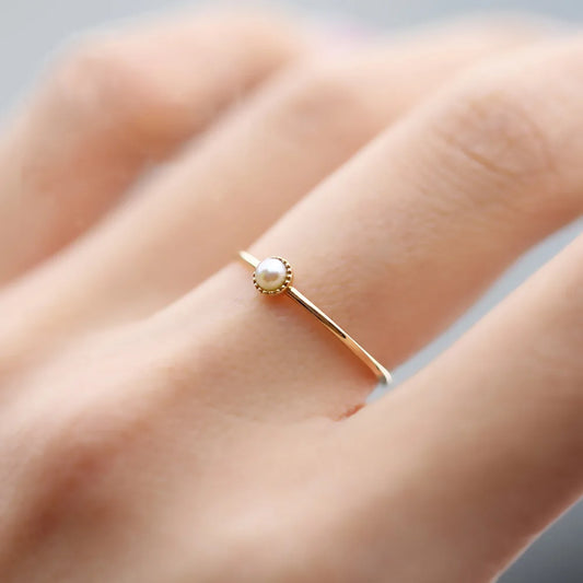 French Sun Pearl Ring