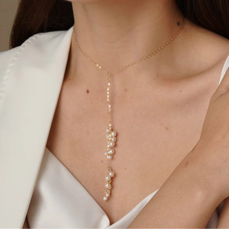14K Gold Filled Natural Pearl Necklace