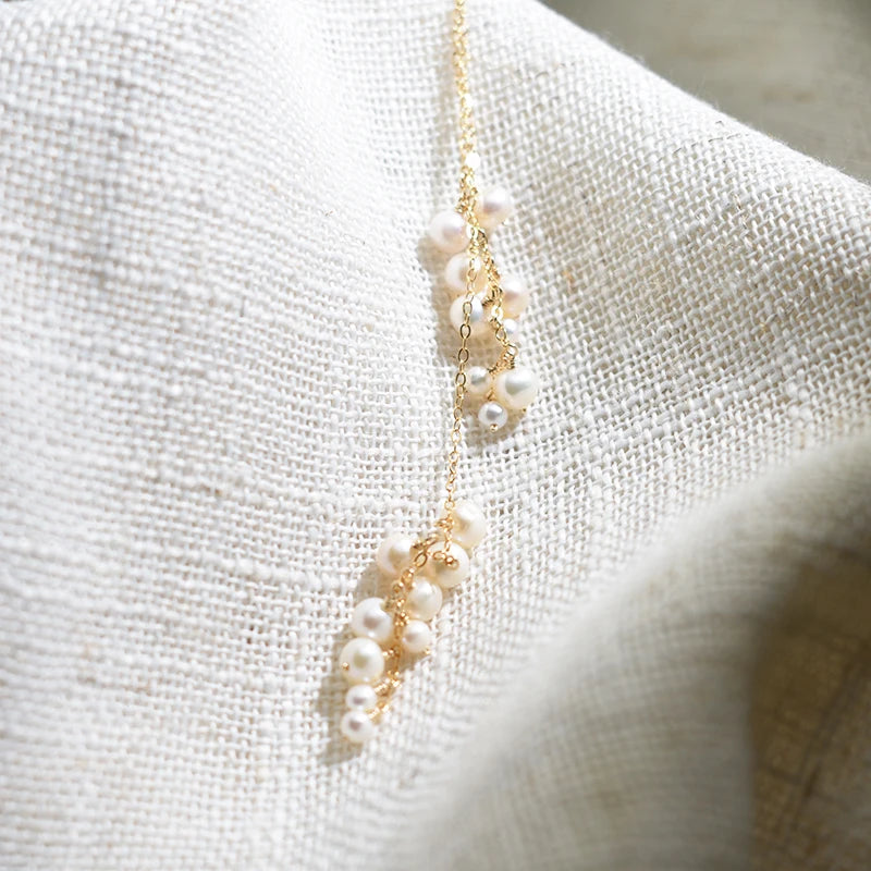 14K Gold Filled Natural Pearl Necklace