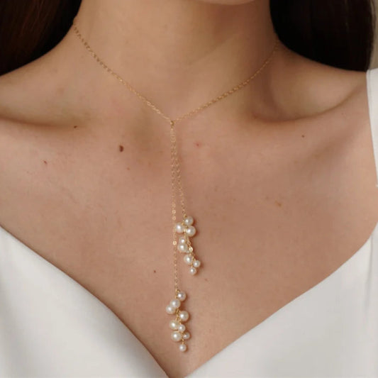 14K Gold Filled Natural Pearl Necklace