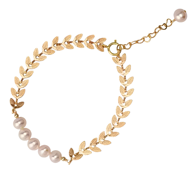 Freshwater Pearl Willow Leaf Bracelet